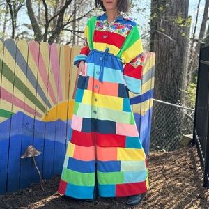 RARE Handmade Vintage Quilted Patchwork Dress